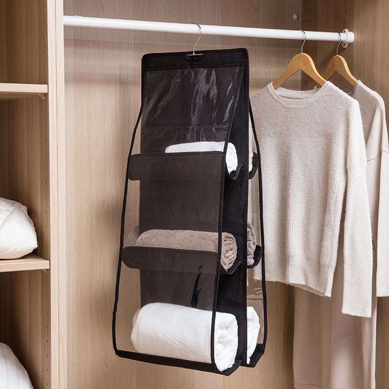 Cool Portable Hanging Closet Organizer.