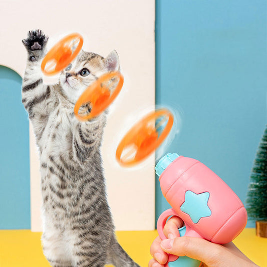 Interactive and Funny Indoor Kitten and Cat Pistol Windmill For Training and Playing.