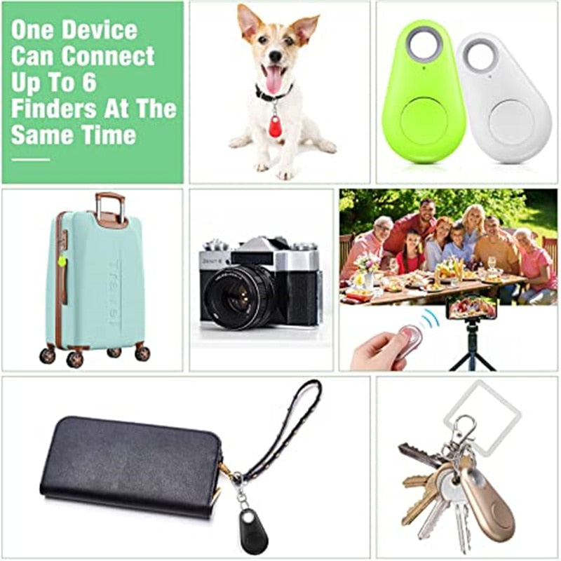 Mini GPS Tracker and Bluetooth Locator for Dog Cat Kids Car Wallet and Key