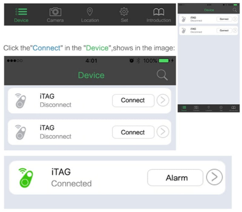 Mini GPS Tracker and Bluetooth Locator for Dog Cat Kids Car Wallet and Key