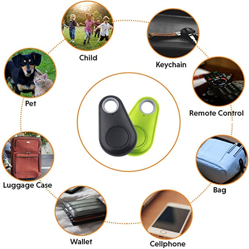 Mini GPS Tracker and Bluetooth Locator for Dog Cat Kids Car Wallet and Key