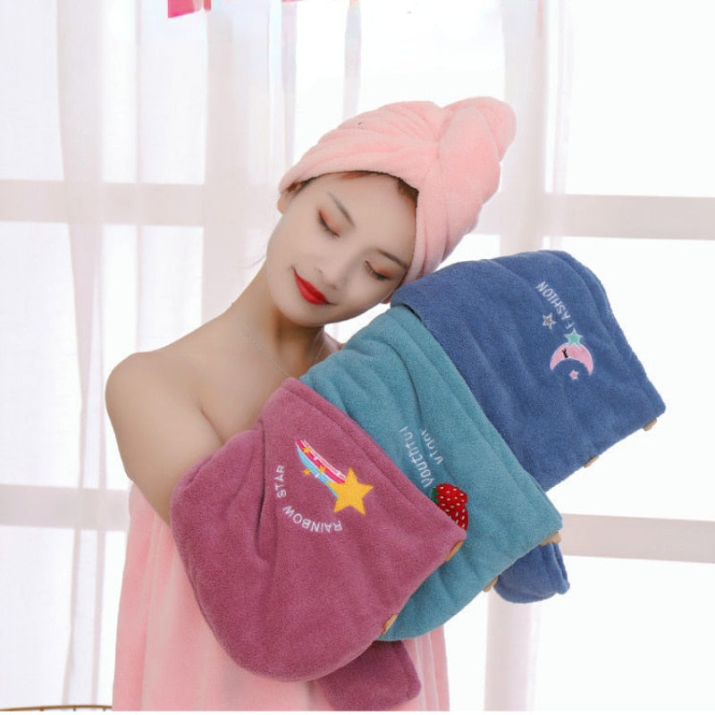 Rapid Drying Towel, Strong Absorbent Microfiber Hair Towel Wrap, Quick Drying Towels, Rapid Drying Hair Towel, Hair Turbans for Wet Hair