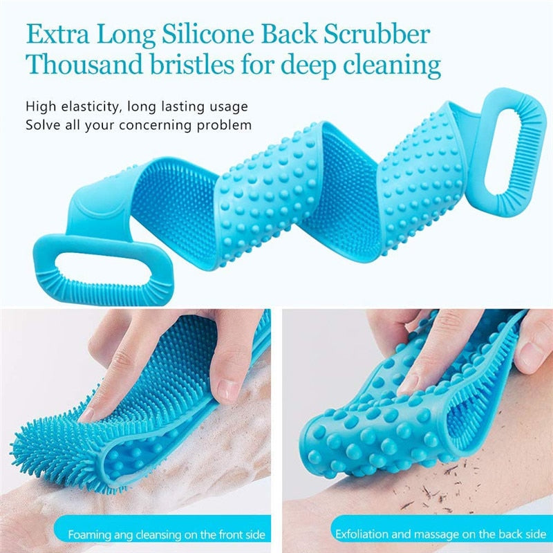 Friendly Silicone Back Scrub Brush for Optimal Hygiene & Body Exfoliating